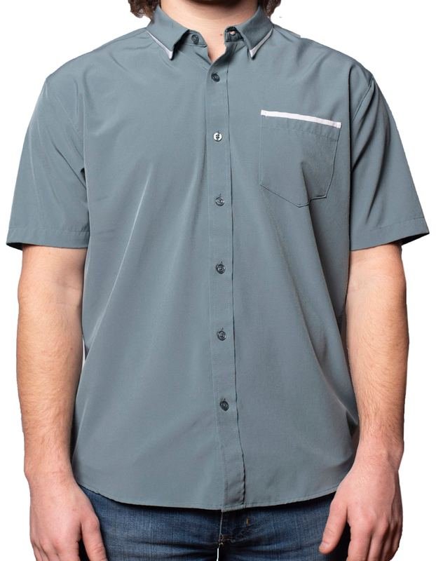 Short Sleeve "Edge" Button-Up
