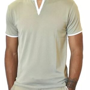 Short Sleeve Notch Collar