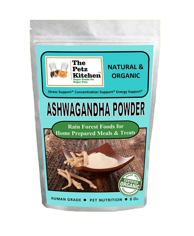 Ashwagandha Powder - Stress, Concentration & Energy Support*  The Petz Kitchen Dogs Cats