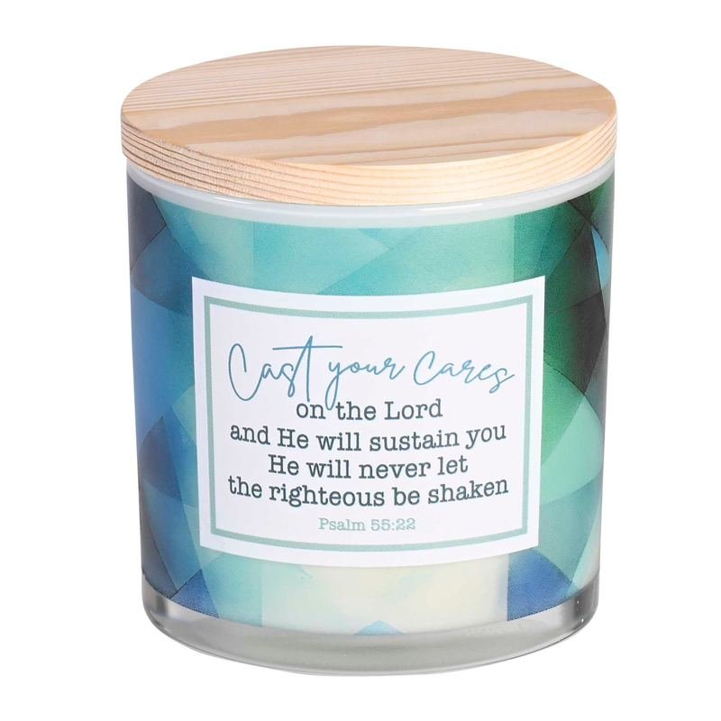 Soy Candle Cast Your Cares On Lord 13 Oz