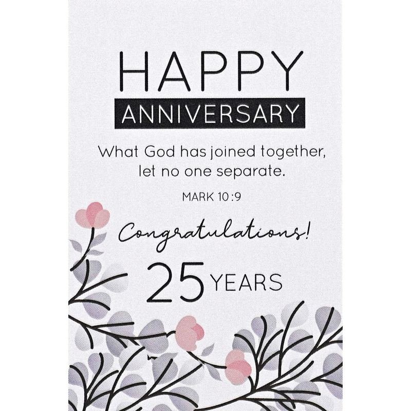 Itty Bitty Card Happy Anniversary 25th
