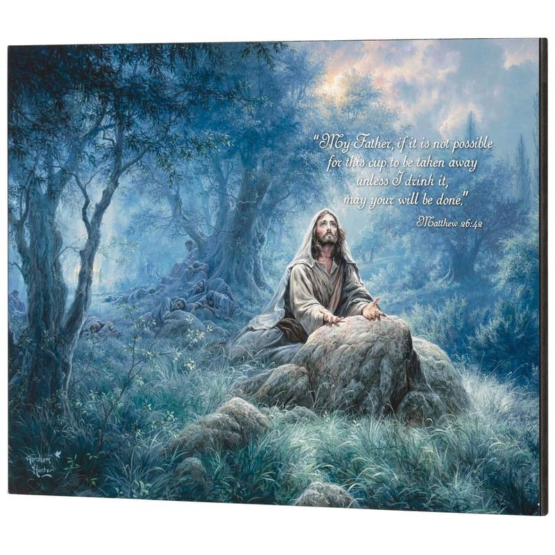 Wall Plaque Jesus In Gethsemane Matt. 26:42