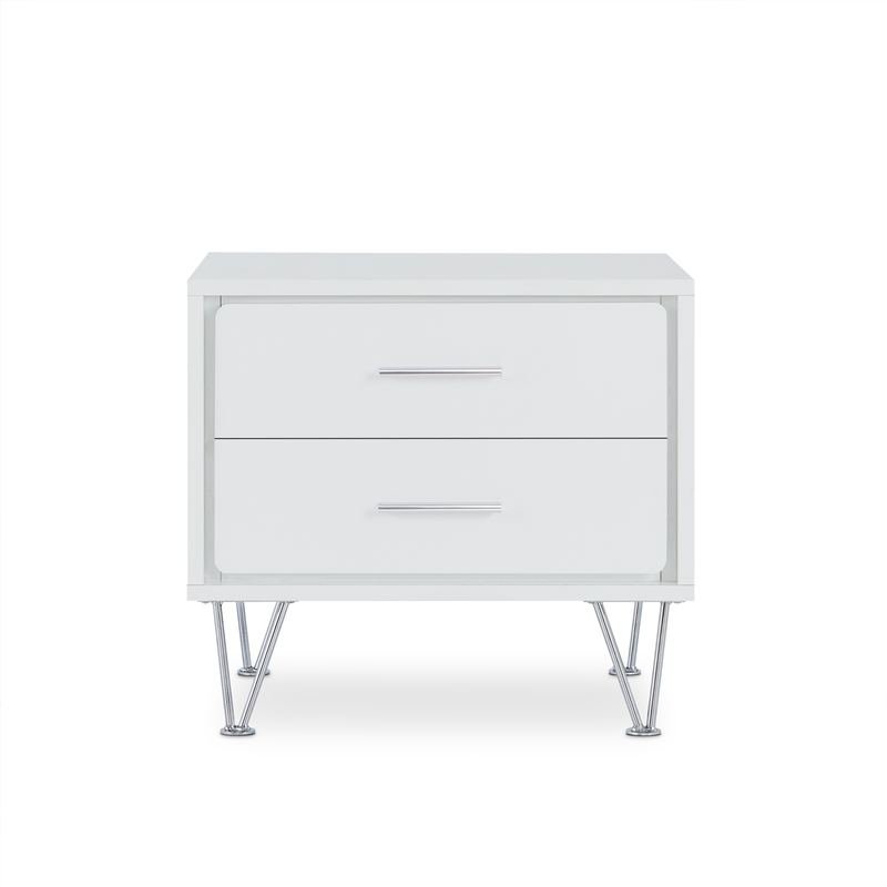 20" White Nightstand With Manufactured Wood Top