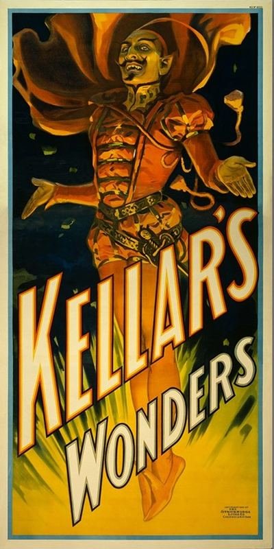 18" X 36" Keller's Wonders Vintage Magic Poster Wall Art