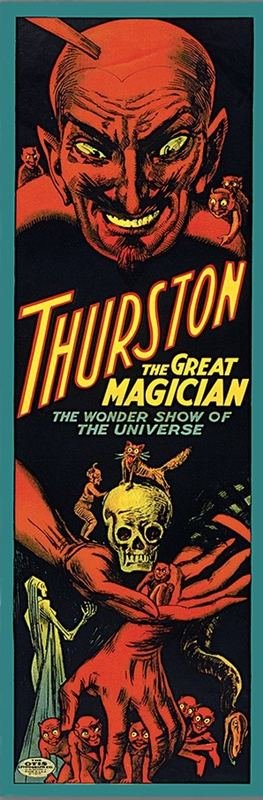 12" X 36" Thurston The Great Wonder Show Vintage Magic Poster Wall Art