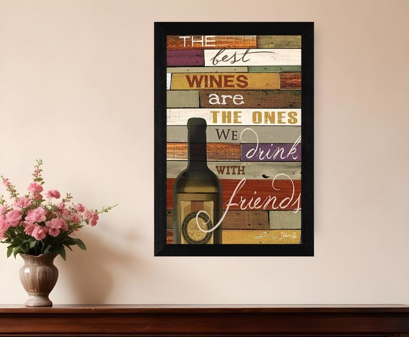 The Best Wine 1 Black Framed Print Wall Art