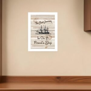 Friendship Journey 3 White Framed Print Wall Art