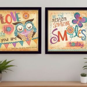Set Of Two Be the Reason Black Framed Print Wall Art