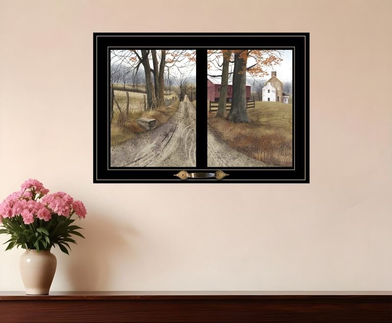 The Road Home 7 Black Framed Print Wall Art