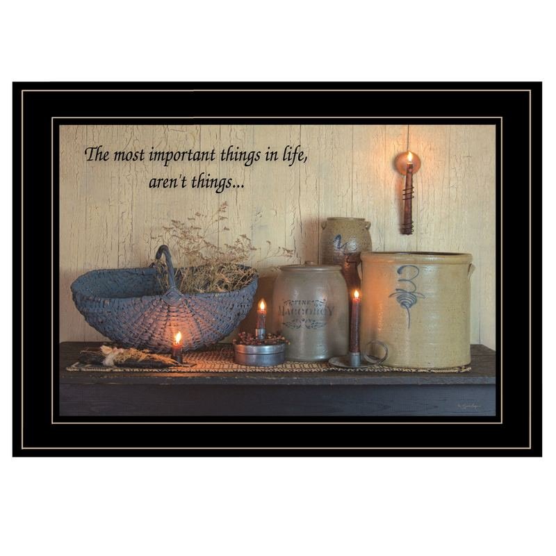 The Most Important Things Black Framed Print Wall Art