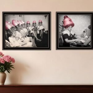 Set Of Two The Salon Black Framed Print Wall Art