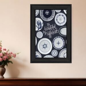 Its Beautiful to Be Different 2 Black Framed Print Wall Art
