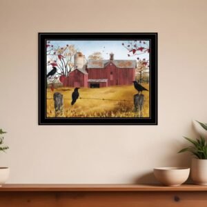 Autumn Gold 7 Black Framed Print Wall Art