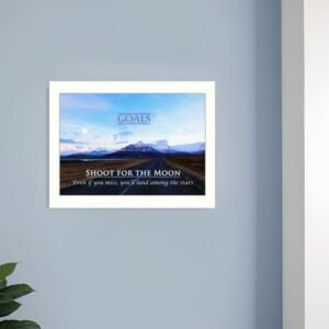 Goals 2 White Framed Print Wall Art