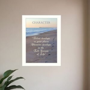 Character 2 White Framed Print Wall Art