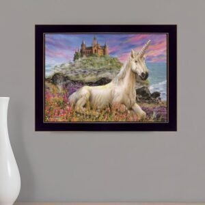Royal Unicorn 1 Black Framed Print Wall Art