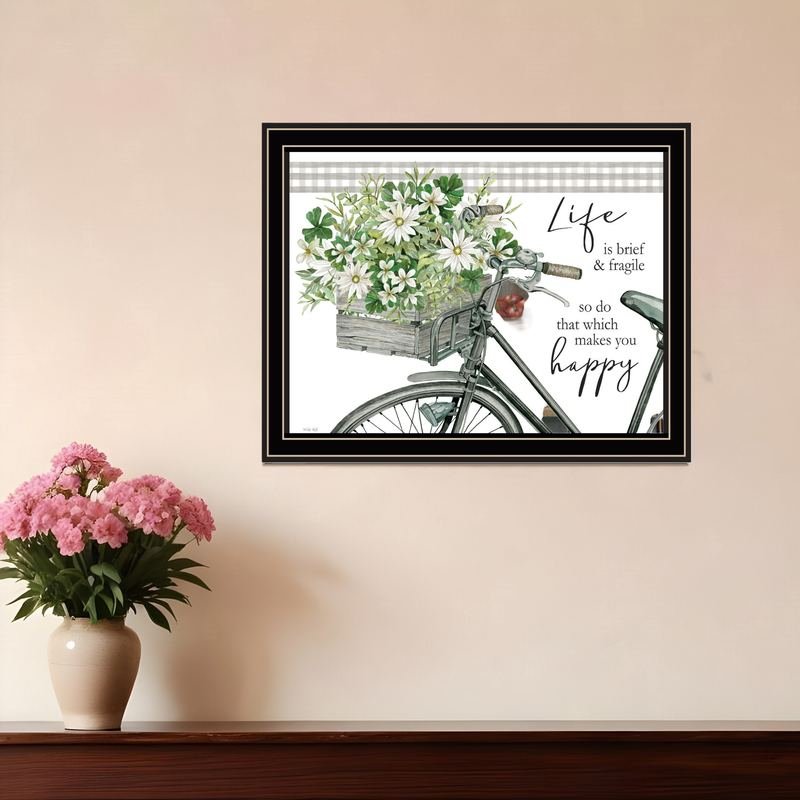 DO THAT WHICH MAKES YOU HAPPY Black Framed Print Wall Art