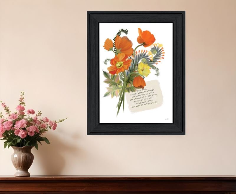 See You Grow Black Framed Print Wall Art