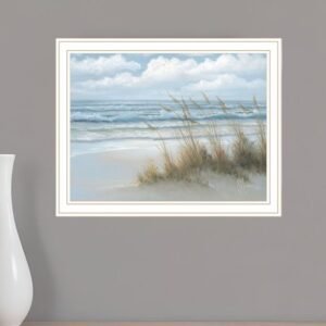 Sea Oats White Framed Print Wall Art