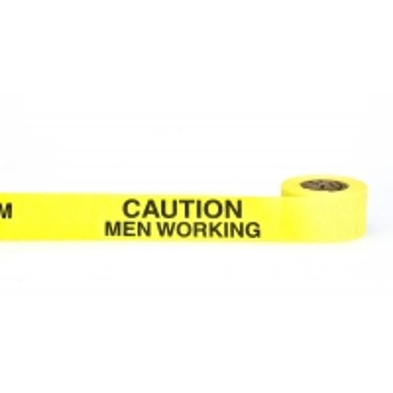 Repulpable Tape, "Caution Men Working Ov