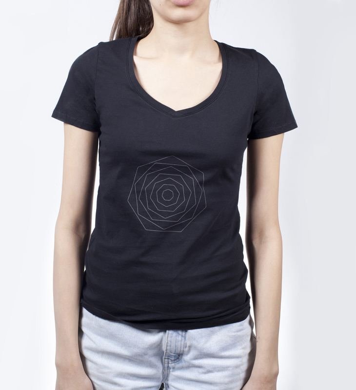 Black Small Flower Tee