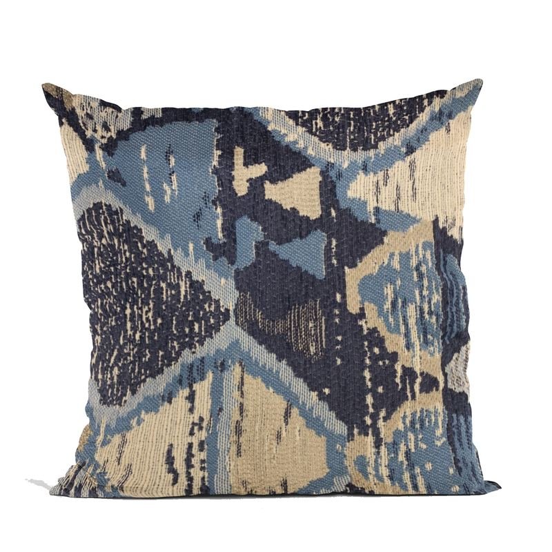 Plutus Blue Hidden Seas Abstract Luxury Throw Pillow