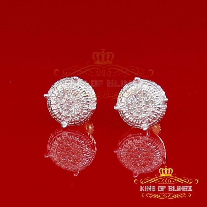 10K Real Yellow Gold with CT Real Diamond Stud Earrings