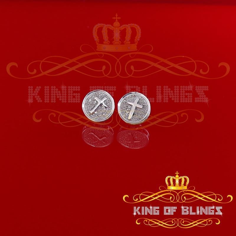 0.33 Ct Diamond Hip Hop Earrings, Women Diamond stud earring in Sterling Silver