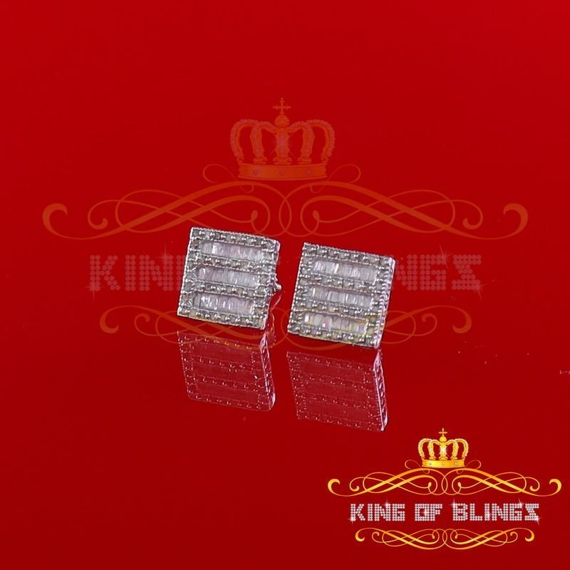 Women's & Men's Real Diamonds with 0.50CT Buggette Silver Diamond Earrings