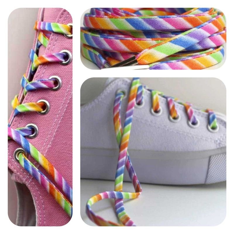 Rainbow Stripes Shoelaces