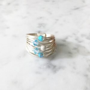 Marcia Ring with Aquamarine AB Crystals