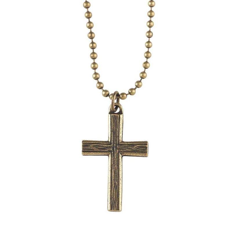 Nk-Cross Brs Ox Plate Pewter