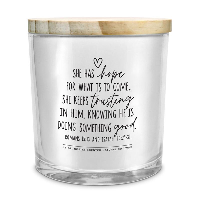 Soy Candle She Has Hope She Is Trusting