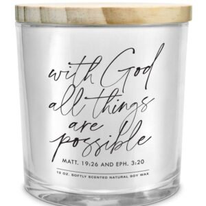 Soy Candle With God All Things Possible