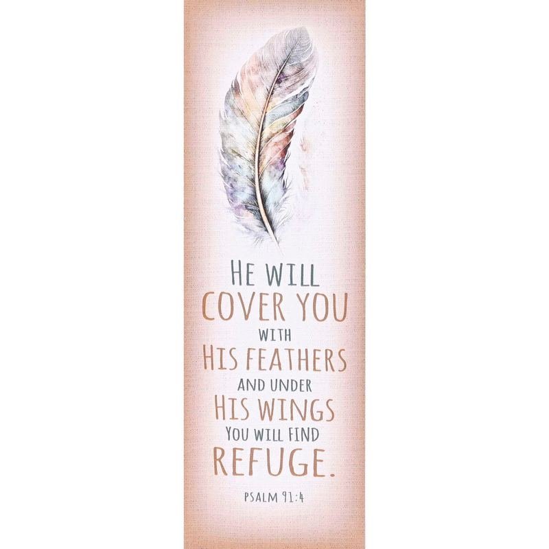 Bookmark He Will Cover You 2x6 12-Pack