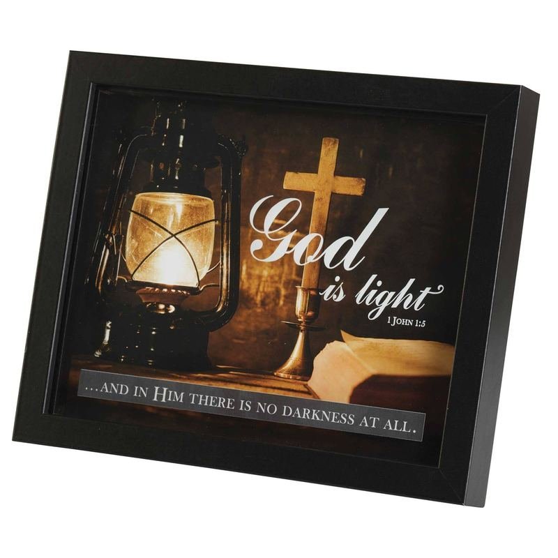 Framed Wall Art God Is Light 1 John 1:5