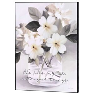 Wall Plaque He Fills My Life Floral