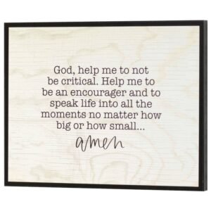 Don'T Be Critical Wall Plaque