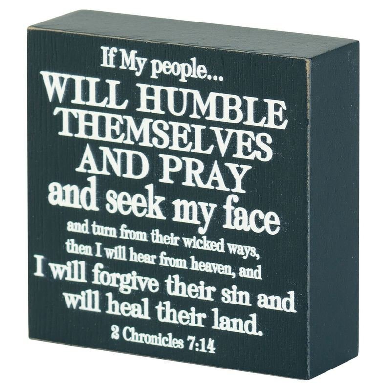 Tabletop Plaque If My People MDF Black