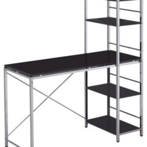 47" Black and Silver Computer Desk