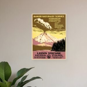 8.5" X 11" Lassen Volcanic National Park Vintage Travel Poster Wall Art