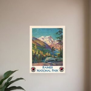 11" X 14" Rainier National Park C1920S Vintage Travel Poster Wall Art