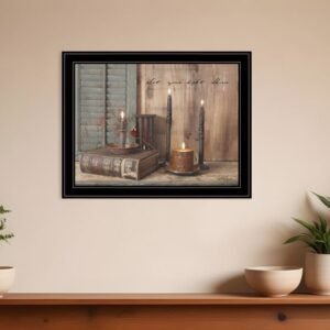 Let Your Light Shine 5 Black Framed Print Wall Art