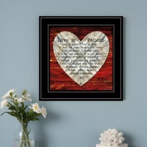 Love is Patient 2 Black Framed Print Wall Art