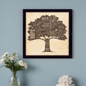 Family Attributes II Black Framed Print Wall Art