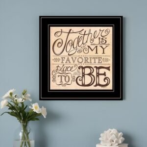 Together 3 Black Framed Print Wall Art
