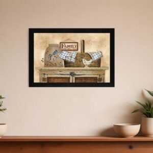Family Still Life 1 Black Framed Print Wall Art