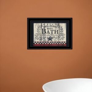 Hot Bath 14 Black Framed Print Bathroom Wall Art