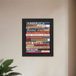 America Proud 1 Black Framed Print Wall Art