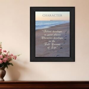 Character 3 Black Framed Print Wall Art